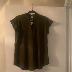 Express - Olive Cutout Gramercy Top, Size M